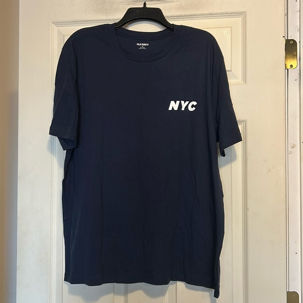 Old Navy Shirt Size XL Blue White New York City